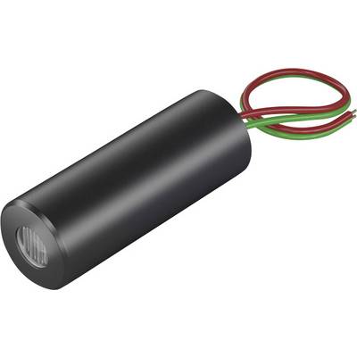 A cylindrical black sensor with red and green cables at one end. The sensor is suitable for electronic applications.