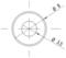 Technical drawing of a circle with two specified diameters: Outer diameter Ø 8, Inner diameter Ø 3.5.