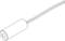 Sketch of a cylindrical sensor with two protruding wires, typically used in electronic applications for measurement.