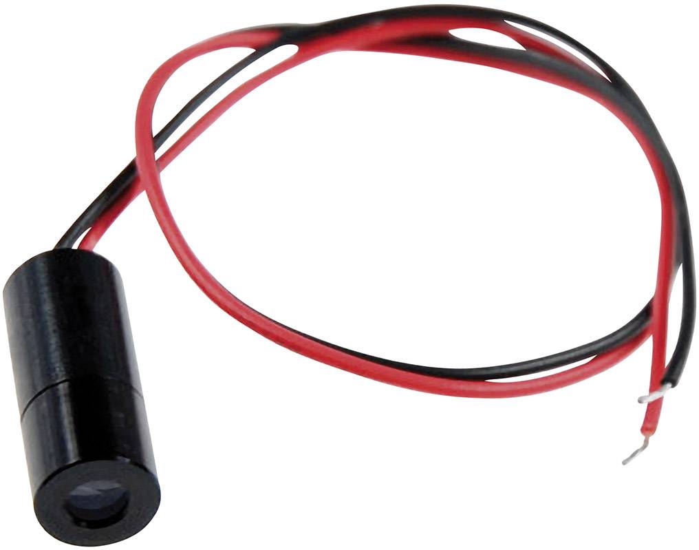 Cable with a black cylinder and red and black wires, likely an electrical or electronic component.