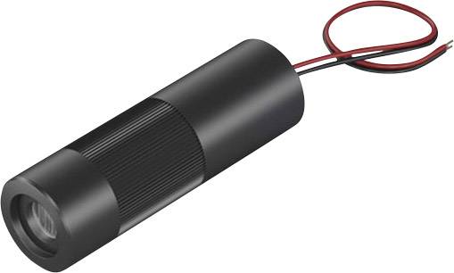 Cylindrical LED module in black with two protruding wires for electrical connection. Suitable for versatile lighting applications.