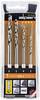 Alpen 603002100 Wood twist drill bit set 4-piece 3 mm, 4 mm, 5 mm, 6 mm 1/4" (6.3 mm) 1 Set