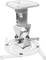 White metal ceiling mount for projectors, with adjustable joints and mounting components.