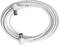 White coaxial cable with two right-angled connectors, suitable for TV or internet connections.
