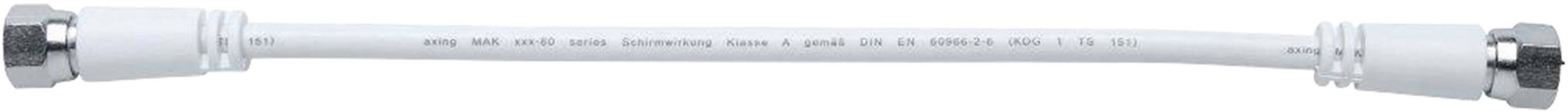 Axing Antennas, SAT Cable [1x F plug - 1x F plug] 0.50 m 85 dB White