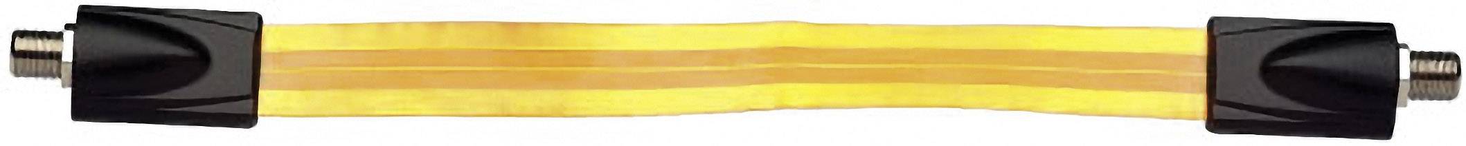 Axing SAT Cable [1x F socket - 1x F socket] 25.00 cm 75 dB gold plated connectors, Window duct Transparent