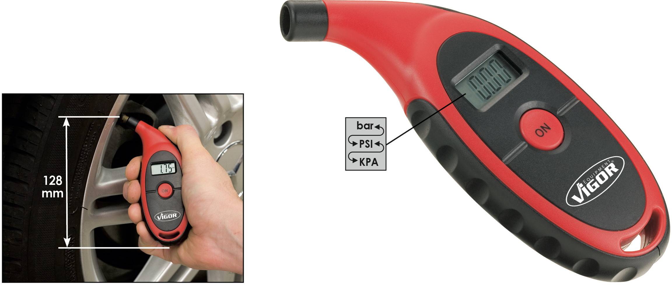 Vigor V1423 Tyre pressure gauge Digital