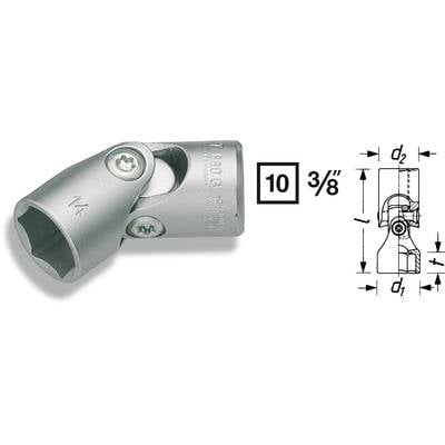 Metal tool holder with joint and screws. Dimensions: 10 3/8 inches. Drawing on the right shows technical details with measurements.
