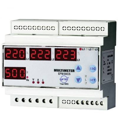 ENTES EPM-04C-DIN  Voltage, current, frequency, operating hours, Total Hours 