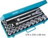 Hazet Bit set Metric, Imperial 3/4" (20 mm) 21-piece 1000AZ