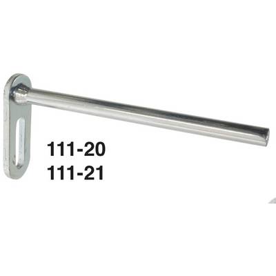 A metallic hook with an oval base plate is depicted. Beside it are the numbers '111-20' and '111-21'.