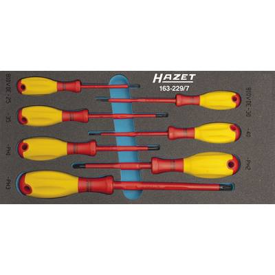 Six-piece screwdriver set by Hazet in black and yellow packaging. Contains various sizes.