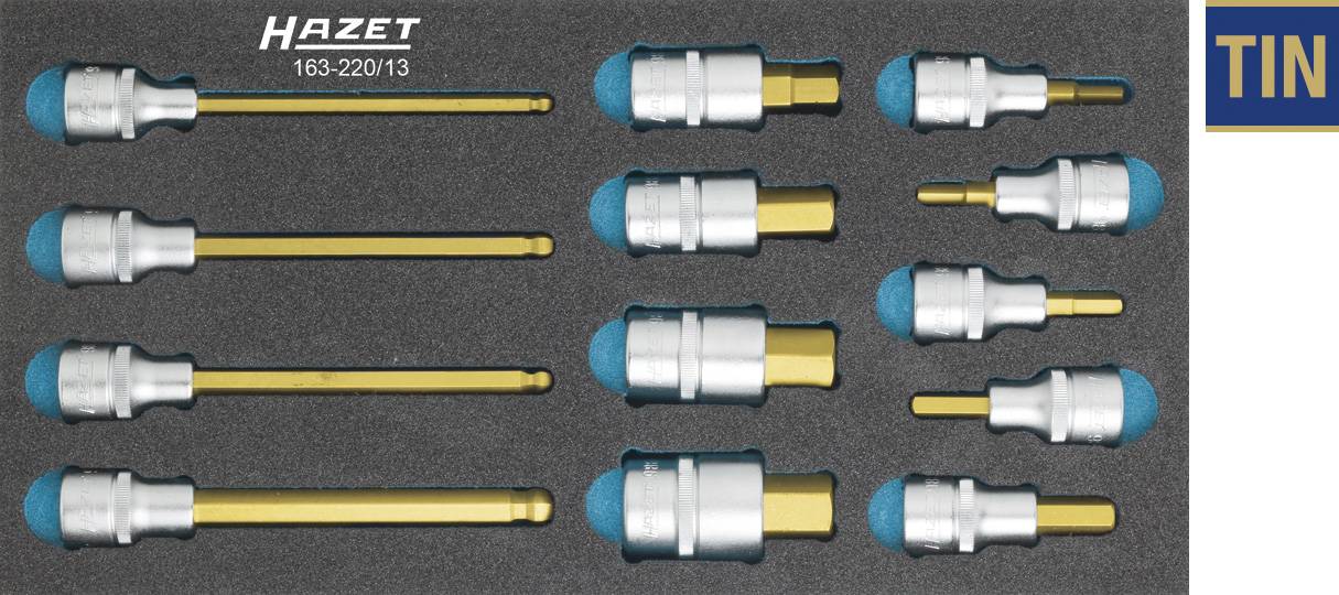 Hazet Bit set 1/2" (12.5 mm) 13-piece 163-220/13