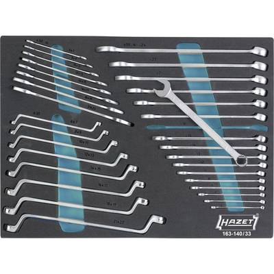 'Spanner set with various sizes arranged from left to right. Brand name visible in the bottom right.'