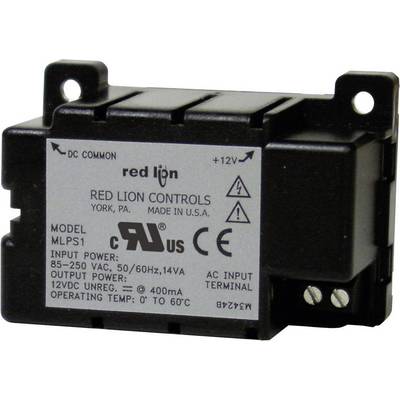 'Red Lion Controls' Voltage Converter, Model MLPS1, Input 85-250 VAC, Output 12VDC. For use in power supplies, operating temperature 0-60°C.