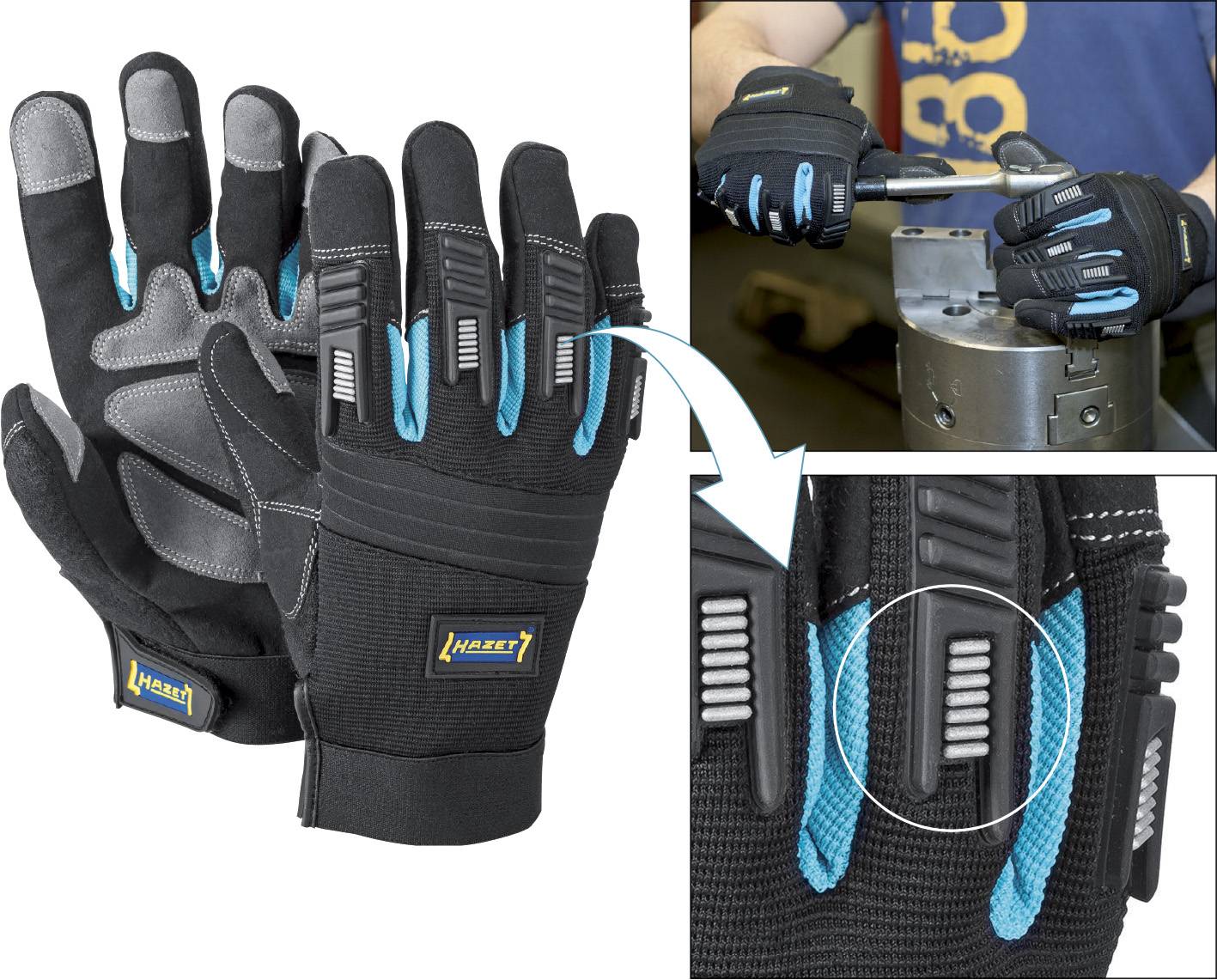 Hazet 1987-5L PVC Work glove Size (gloves): L 1 Pair