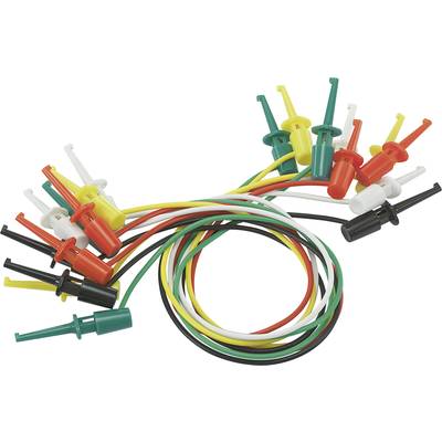 VOLTCRAFT  Test lead kit [Terminals - Terminals] 0.28 m Black, Red, Green, Yellow, White 1 Set