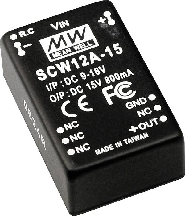 MEAN WELL SCW12A-05 DC/DC converter 12 W No. of outputs: 1 x Content 1 pc(s)