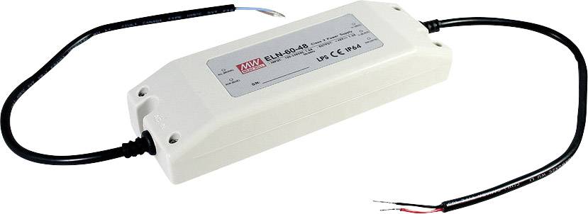 MEAN WELL ELN-60-27 LED transformer, LED driver Constant voltage, Constant current 62 W 2.3 A 13.5 - 27 V DC not dimmabl-0