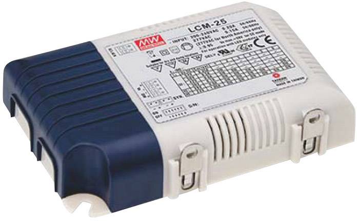 MW Mean Well LCM-25 LED driver Constant current 25 W 0.35 - 1.05 A 6 - 54 V DC PFC circuit, Surge protection, dimmable 1 pc(s)