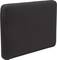A black protective sleeve for a laptop or tablet, simple design without visible embellishments or additional features.