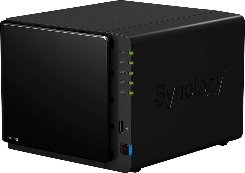 Сетевой накопитель synology ds415+ сетевой накопитель с 4 отсеками для 3.5inch sata (ii) или 2.5inch sata/ssd, cpu 2.4ghz (двух (4711174721757)