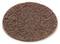 A coarse, round sanding pad made of brown material, used for surface treatment and cleaning.