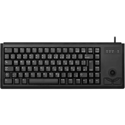 CHERRY Compact-Keyboard G84-4400 USB Keyboard German, QWERTZ Black Built-in trackball  