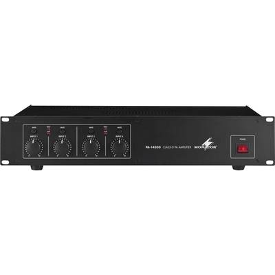 Monacor PA-1450D PA amplifier 50 W 4-channel 