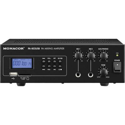 Monacor PA-802USB PA amplifier 15 W 1-channel  