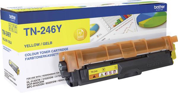 Brother Toner TN-246Y Original Yellow 2200 Sides TN-246 Y