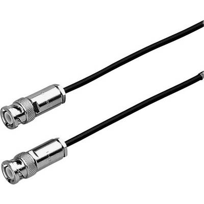 Two BNC cables with connectors at the ends. They are common connection pieces for electronic devices and networks.