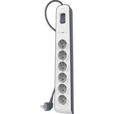 Image of Belkin BSV603vf2M Surge protection power strip 6x White, Grey PG connector 1 pc(s)