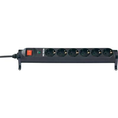 Image of Renkforce 615F-CMB-S Surge protection power strip 6x Black PG connector 1 pc(s)