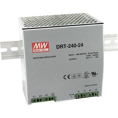 Mean Well DRT-240-24 Rail mounted PSU (DIN) 24 V DC 10 A 240 W 1 x