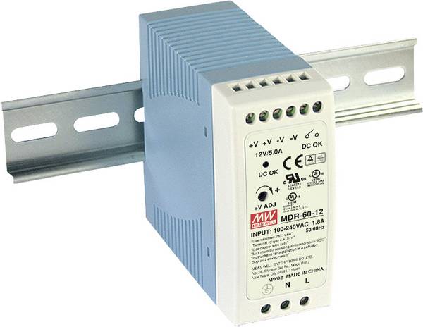MEAN WELL MDR-60-24 Rail mounted PSU (DIN)  24 V DC 2.5 A 60 W No. of outputs:1 x  Content 1 pc(s)