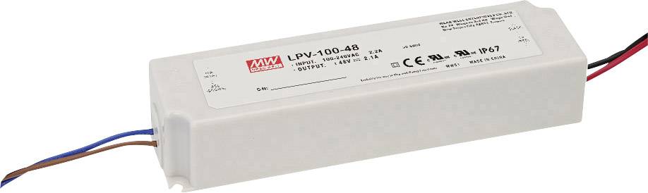 MW Mean Well LPV-100-5 LED transformer Constant voltage 60 W 0 - 12 A 5 V DC not dimmable, PFC circuit, Surge protection 1 pc(s)