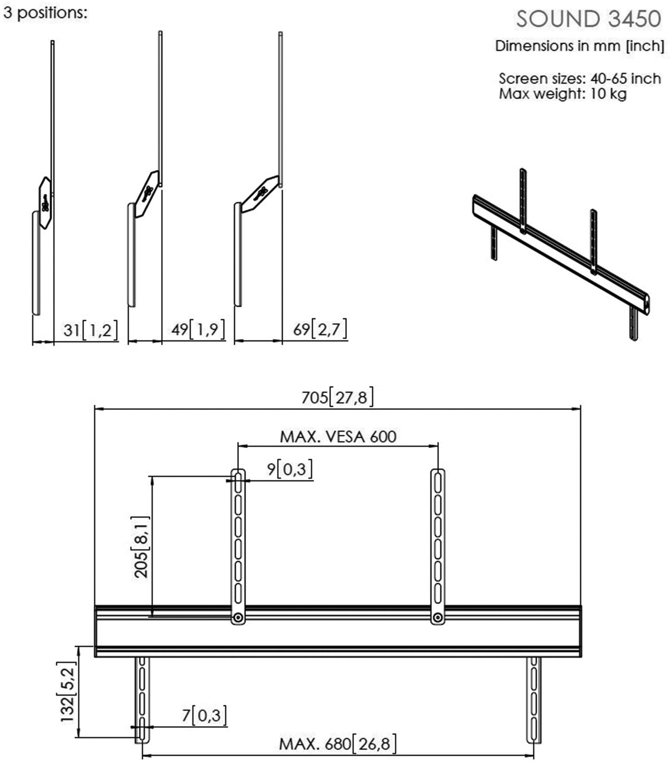vogels soundbar mount