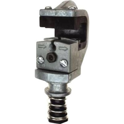A hydraulic cable cutter with a spring-loaded lever, used for precisely cutting thick cables in industrial applications.