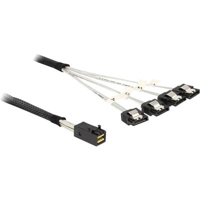 Delock Hard drives Cable [1x Mini SAS socket (SFF-8643) - 4x SATA plug 7-pin] 0.50 m Black