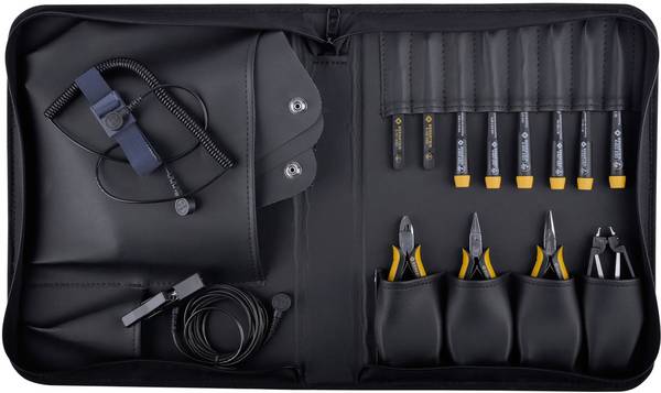 BERNSTEIN Tools for Electronics Antistatic 2220 Tool kit Professionals Bag 12-piece
