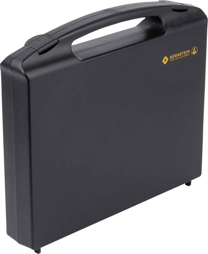Black plastic carrying case with handle, standing upright. An orange Bernstein brand logo is located in the top right corner.