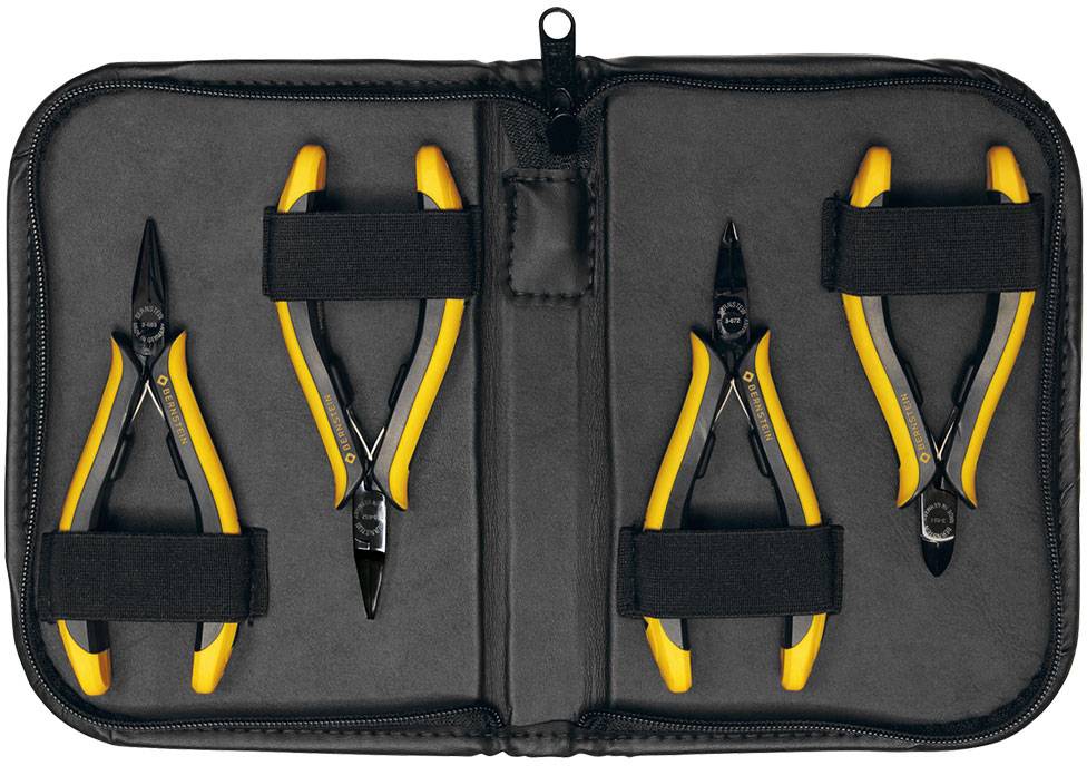 BERNSTEIN Tools for Electronics 3-680 Electrical & precision engineering Pliers set 4-piece
