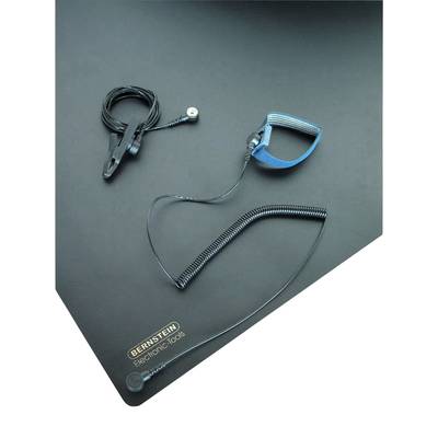 Bernstein Tools 9-360 ESD bench mat set Black (L x W) 900 mm x 610 mm incl. PG cable, incl. PG strap, incl. cable 