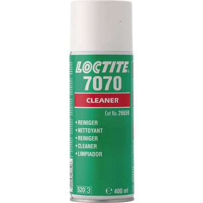 Spray can 'Loctite 7070 Cleaner', green-white, 400 ml; multi-language label as cleaner.