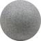 Grey, smooth polished stone sphere with a slightly speckled surface.