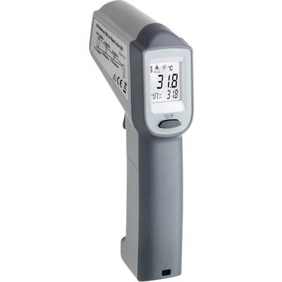A non-contact infrared thermometer displays a temperature of 31.8 degrees Celsius on the screen.
