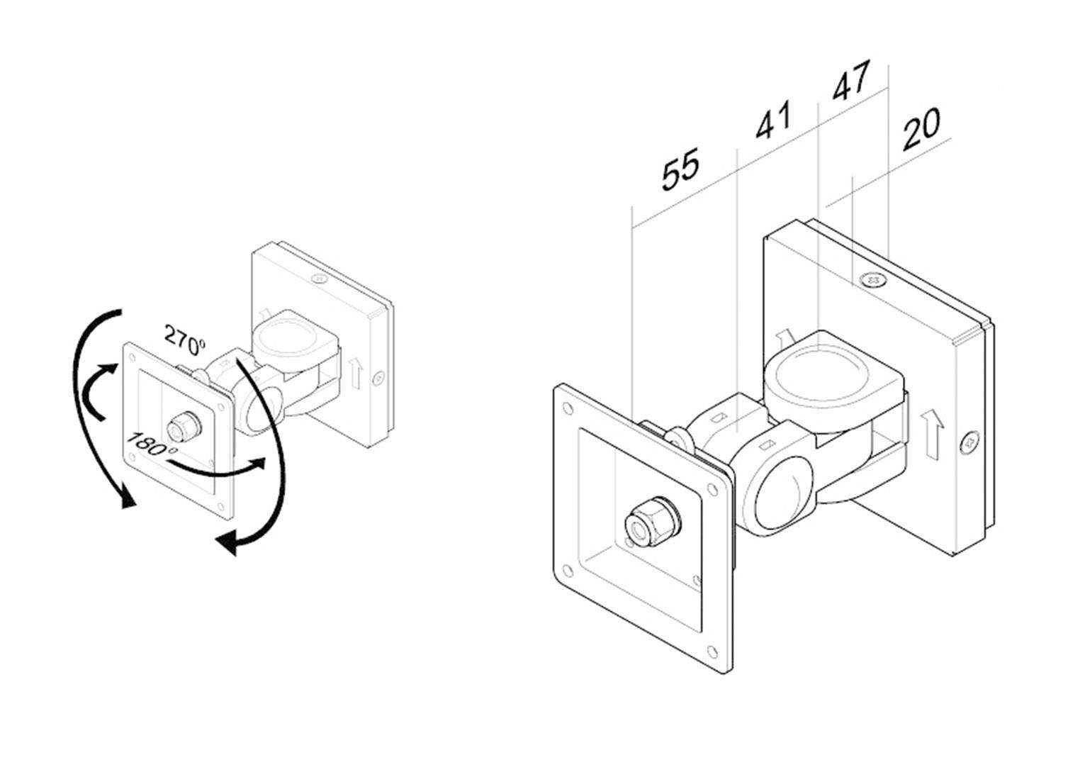 Neomounts Monitor wall mount FPMA-W200 1 Display(s) 25,4 cm (10") - 76,2 cm (30") Black Tiltable, Swivelling, Swivelling-2