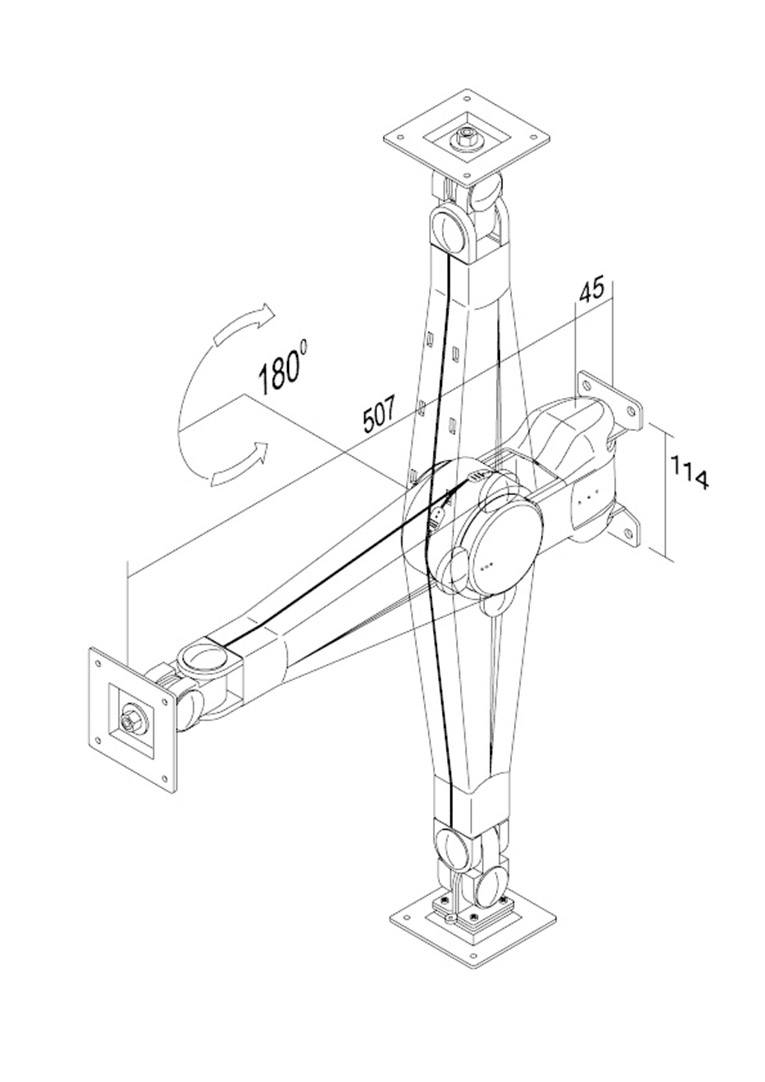 Neomounts Monitor wall mount FPMA-W500 1 Display(s) 25,4 cm (10") - 76,2 cm (30") Cream Tiltable, Swivelling, Swivelling-2