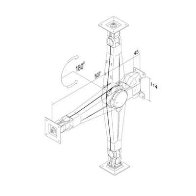 Neomounts Monitor wall mount FPMA-W500 1 Display(s) 25,4 cm (10") - 76,2 cm (30") Cream Tiltable, Swivelling, Swivelling-2